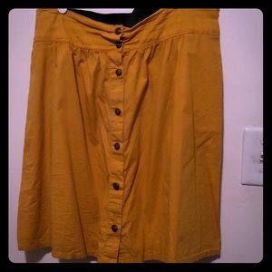 Mustard midi skirt